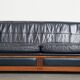 Set of 2.5-Seater Art Deco Sofas with Dark Blue Cowhide Leather
