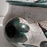 Large glazed and coloured ceramic soup tureen - Vallauris