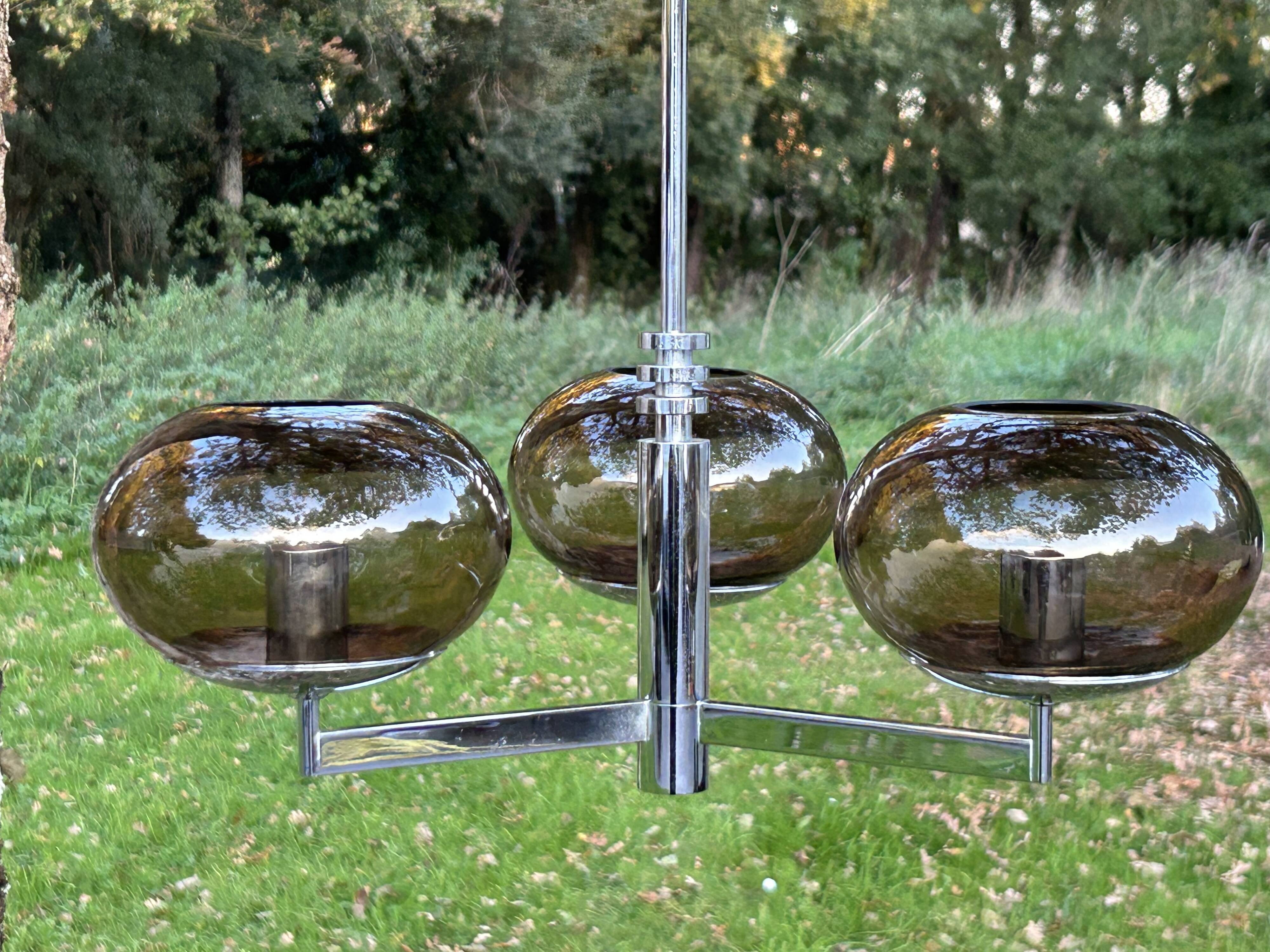 Gaétano Sciolari 70s lighting fixtures, chandeliers and wall lights - set of 7