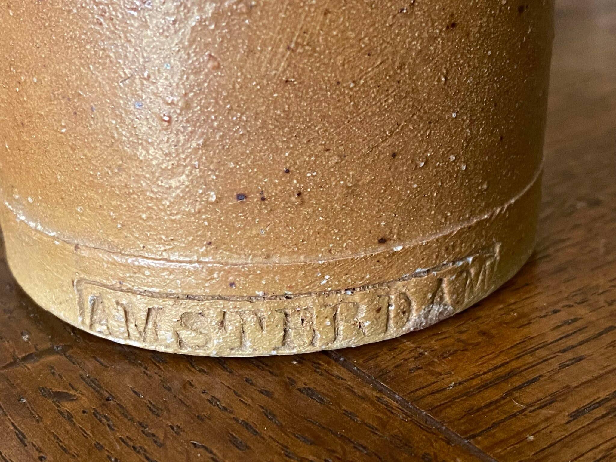 Bottle, vase in Amsterdam glazed stoneware