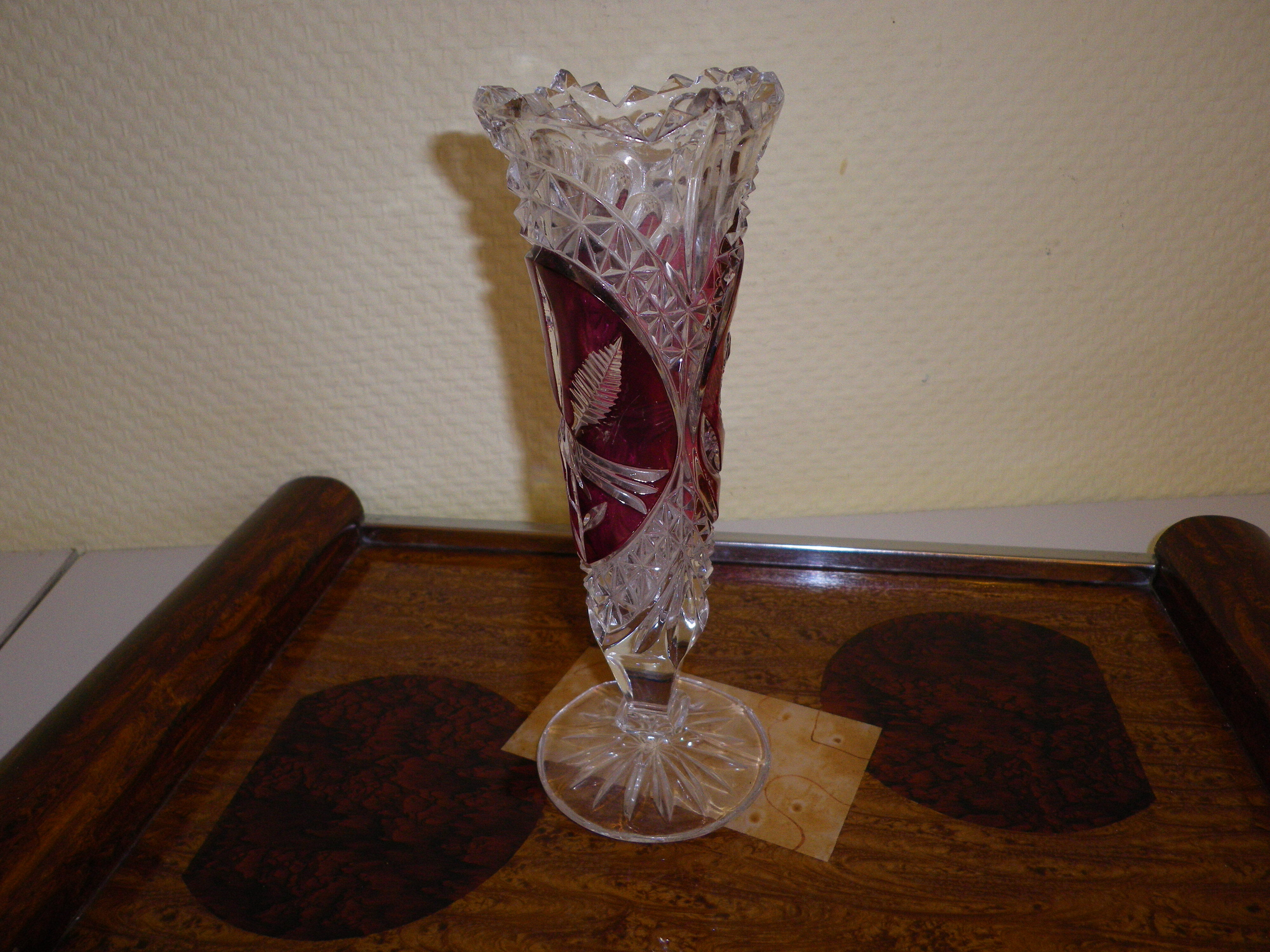 Cut crystal vase - 1960s