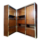 Scandinavian furniture in two modules in stained ash and chromed metal circa 1960