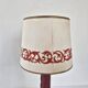 Vintage lamp in burgundy and black leather 1950