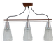 Vintage 1960s teak pyramid ceiling light