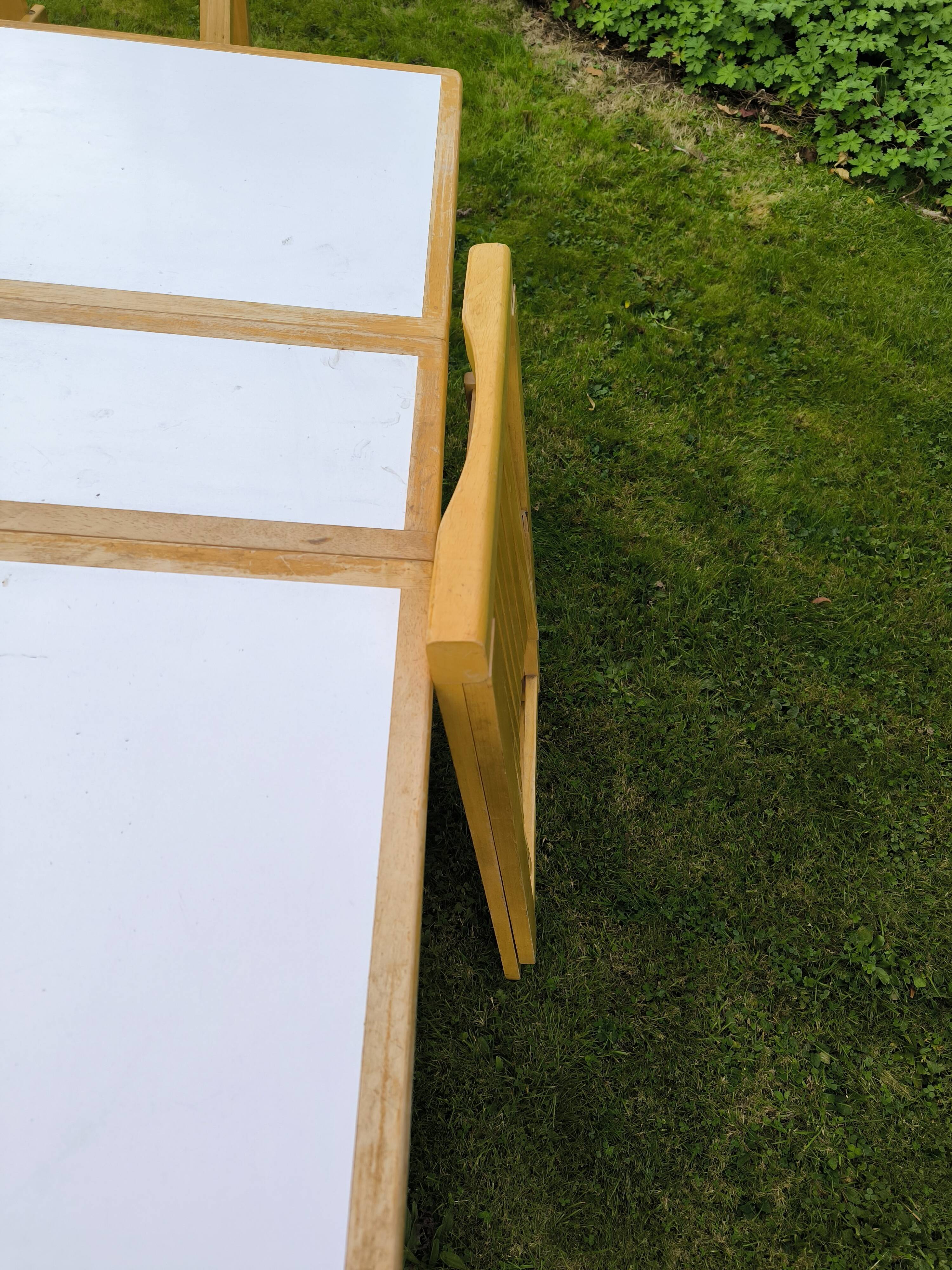 Set of 4 Aldo Jacober style chairs and butterfly table