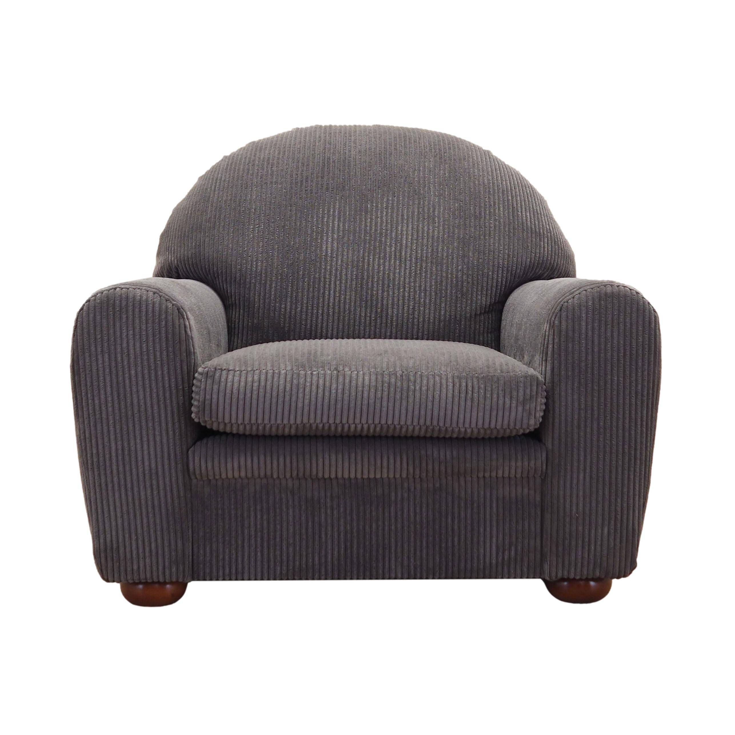 Grey velour armchair, Italian design, 1980s, production: Italy