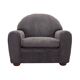 Grey velour armchair, Italian design, 1980s, production: Italy