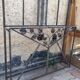 Old Art Deco coat rack in hammered iron