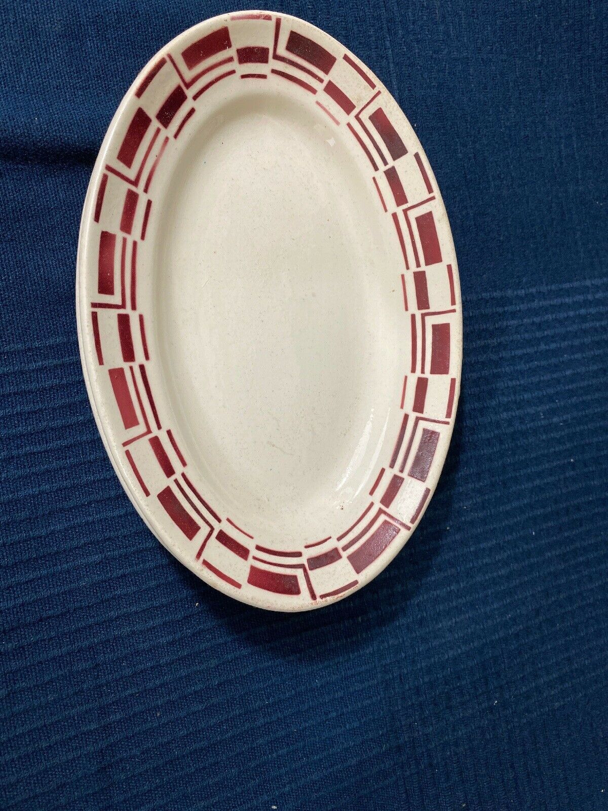 Lot 2 flat ceramic cup plate by Badonviller model Bernard