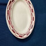 Lot 2 flat ceramic cup plate by Badonviller model Bernard