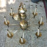 Lustre Empire en bronze et laiton doré