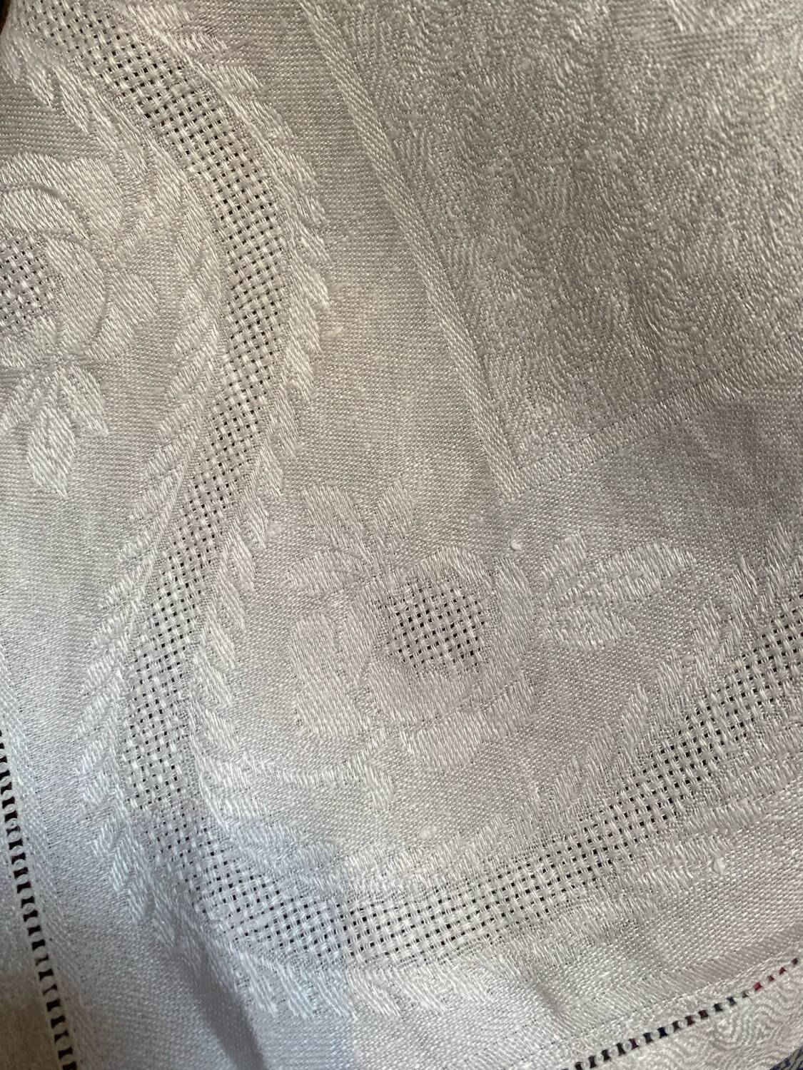 7 MS Monogram Damask Cotton Napkins