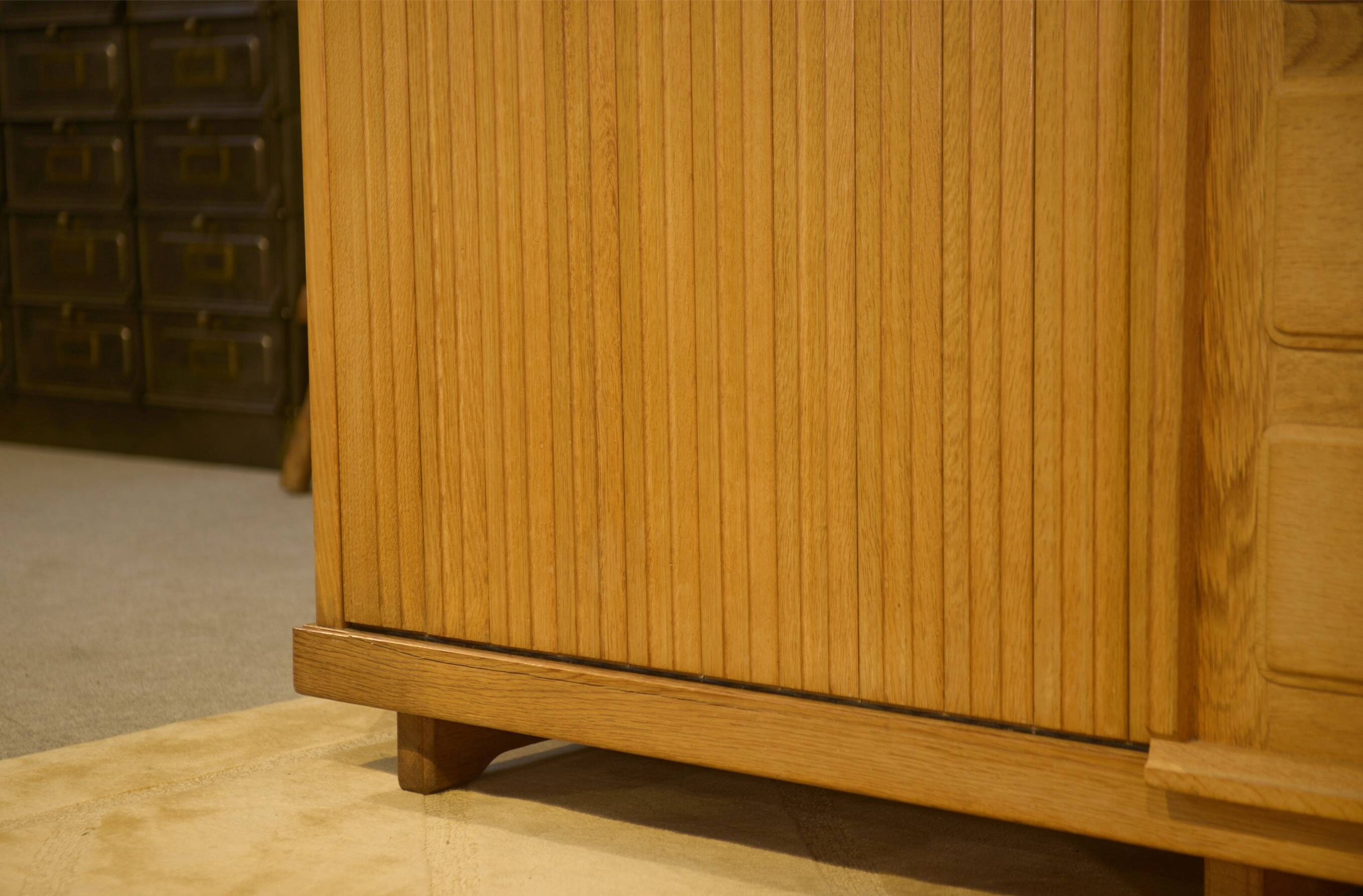 Oak wardrobe by Guillerme and Chambron 1950s
