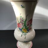 Former Vase K-G LUNEVILLE Ceramics White Decor Vintage Flowers