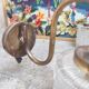 Pair of cylindrical tulip wall lights from the 1950s.