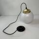Old round pendant light 18 cm in vintage opaline