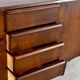 Buffet Art Déco en noyer foncé et laiton