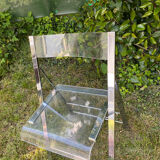 Folding plexiglass chairs