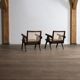 Pierre Jeanneret lounge chairs PJ-SI-29-A in teak and Cane, 1950s