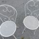 Antique garden furniture in full metal iron