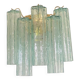 Italian Wall Light Green “Tronchi” Murano Glass Wall Sconce