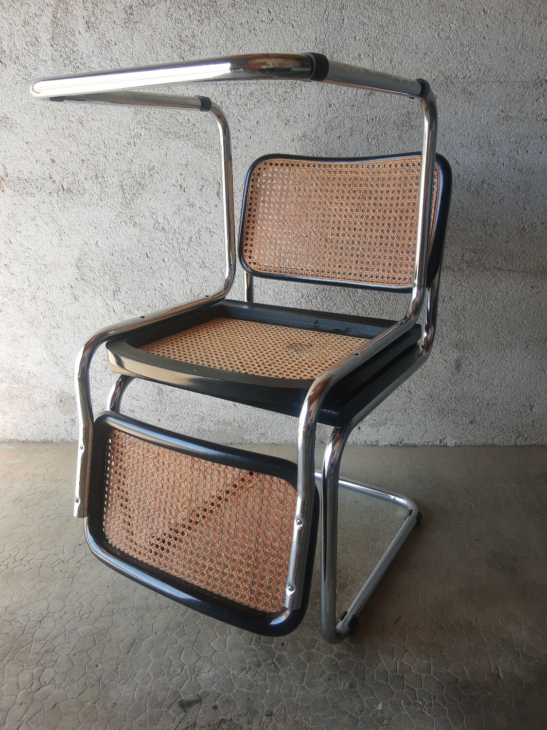 Set of 4 vintage Cesca B32 Marcel Breuer chairs