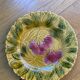 Assiettes dessert barbotine fruit Sarreguemines