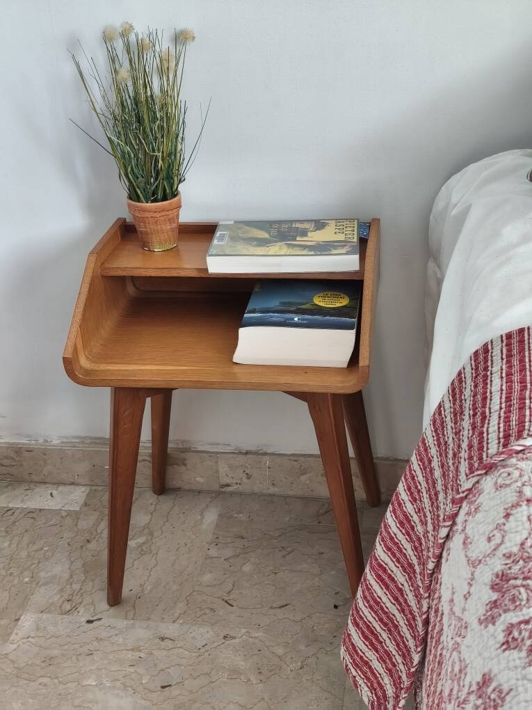 Compass leg bedside tables