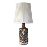 Lampe de table moderne danoise unique Bodil Marie Nielsen avec imprimé feuilles, années 1960