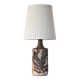 Unique Bodil Marie Nielsen Danish Modern Table Lamp with Leaves Print, 1960s