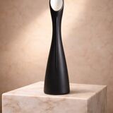 Sculptural black ceramic vase – mid-century modern/vintage design style