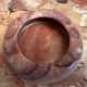 Antique reddish marble ashtray D 12 cm