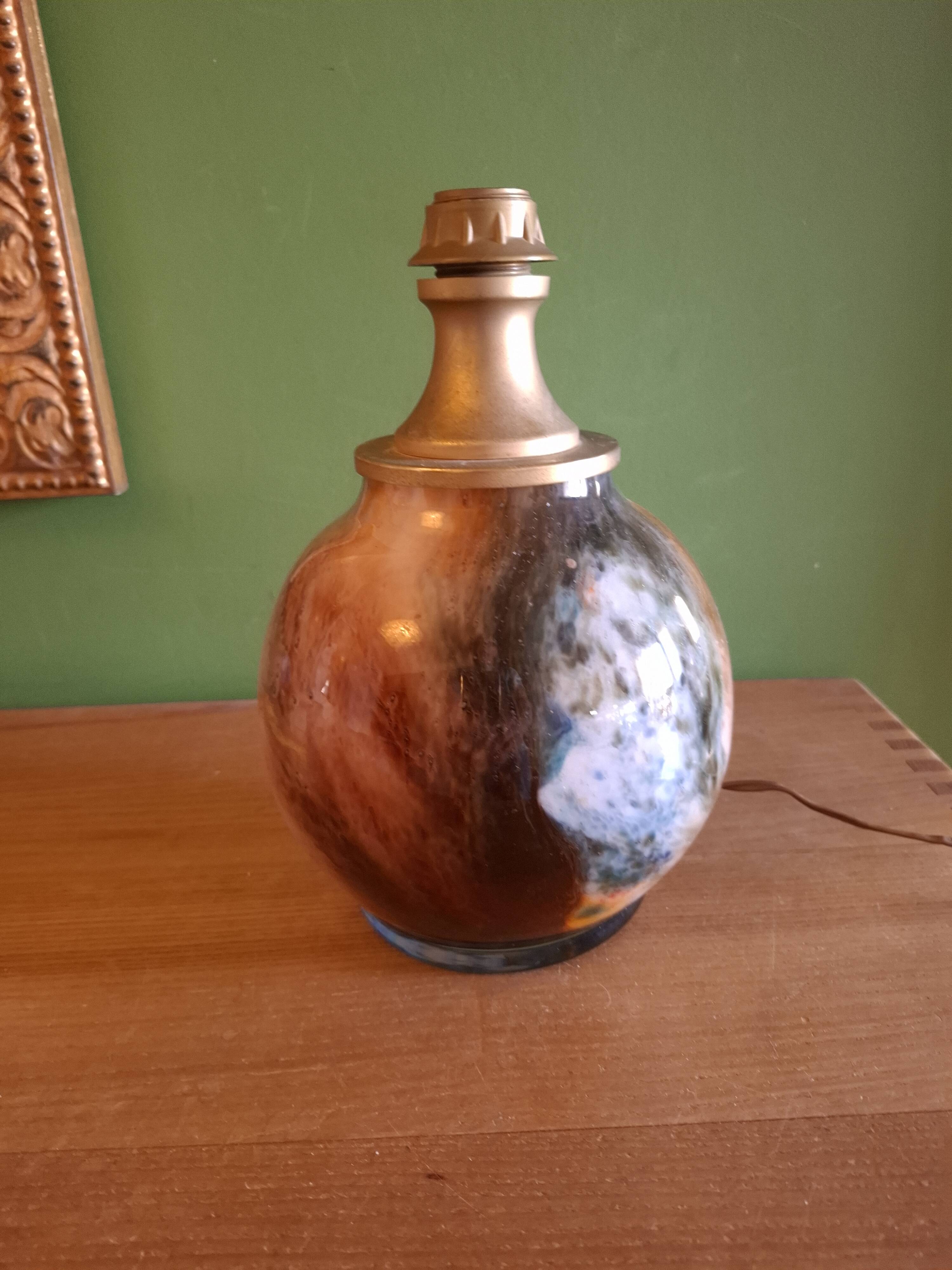 Murano blown glass lamp base