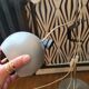 Two-light floor lamp with removable magnetic Eyes Ball.