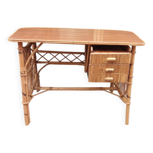 bureau en rotin années