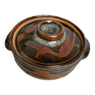 Glazed stoneware candy box
