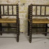 Pair of mulched chairs