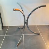 Round kitchen or dining room in smoked glass chrome structure an70