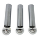 Set of 3 minimalist chrome tube ceiling / wall lamps, 1970s