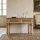 Table éclectique ancienne en bois laqué et marbre, Italie, XIXe siècle