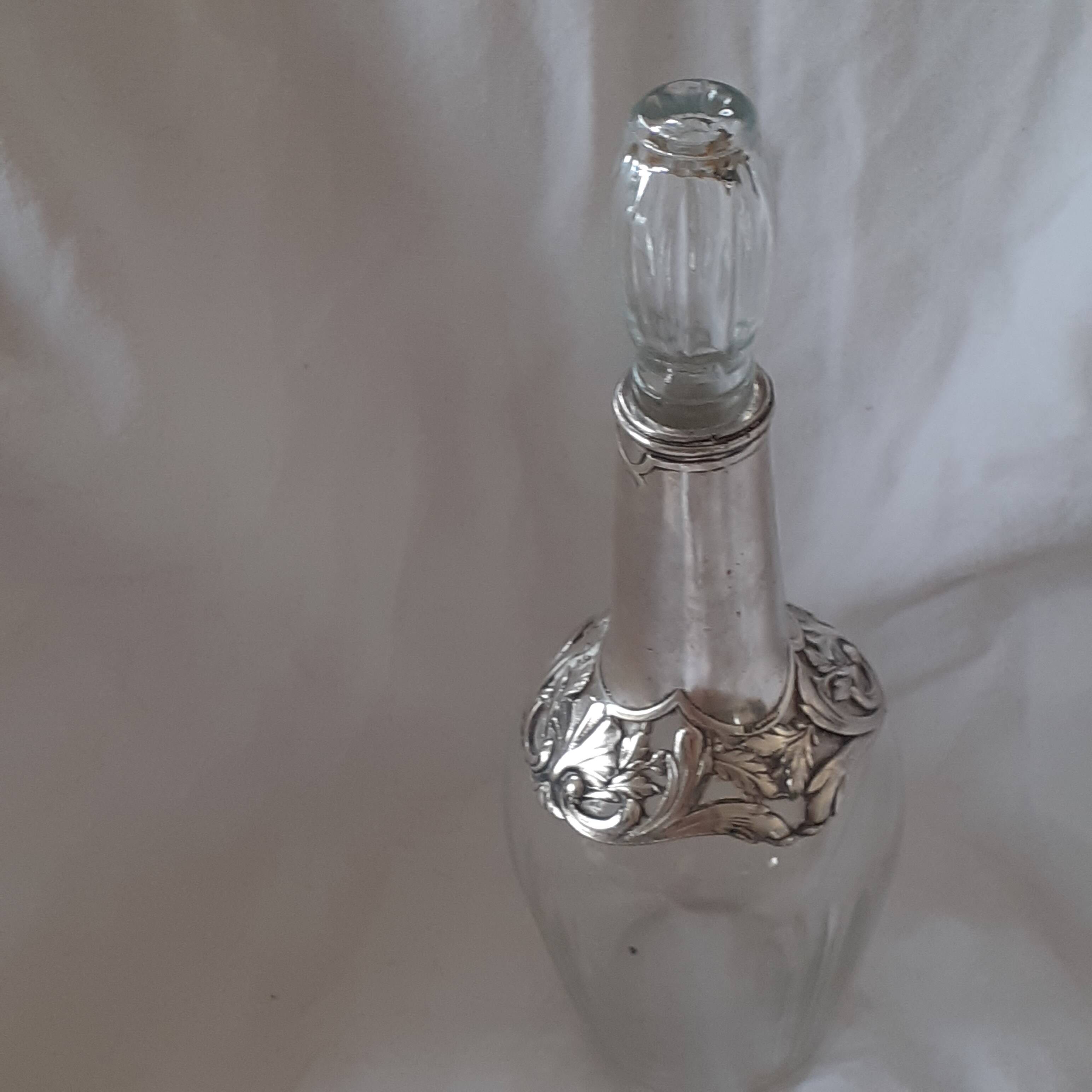 Crystal and solid silver decanter