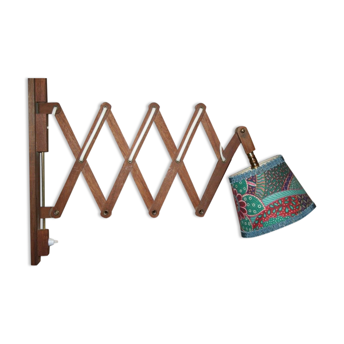 Accordion scandinavian teak wall lights