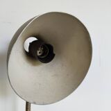 Hammered gray cocotte desk lamp, vintage French, 1940s