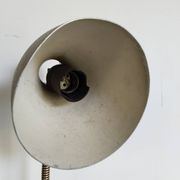 Hammered gray cocotte desk lamp, vintage French, 1940s