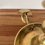 Brass thumbscrew candle holder