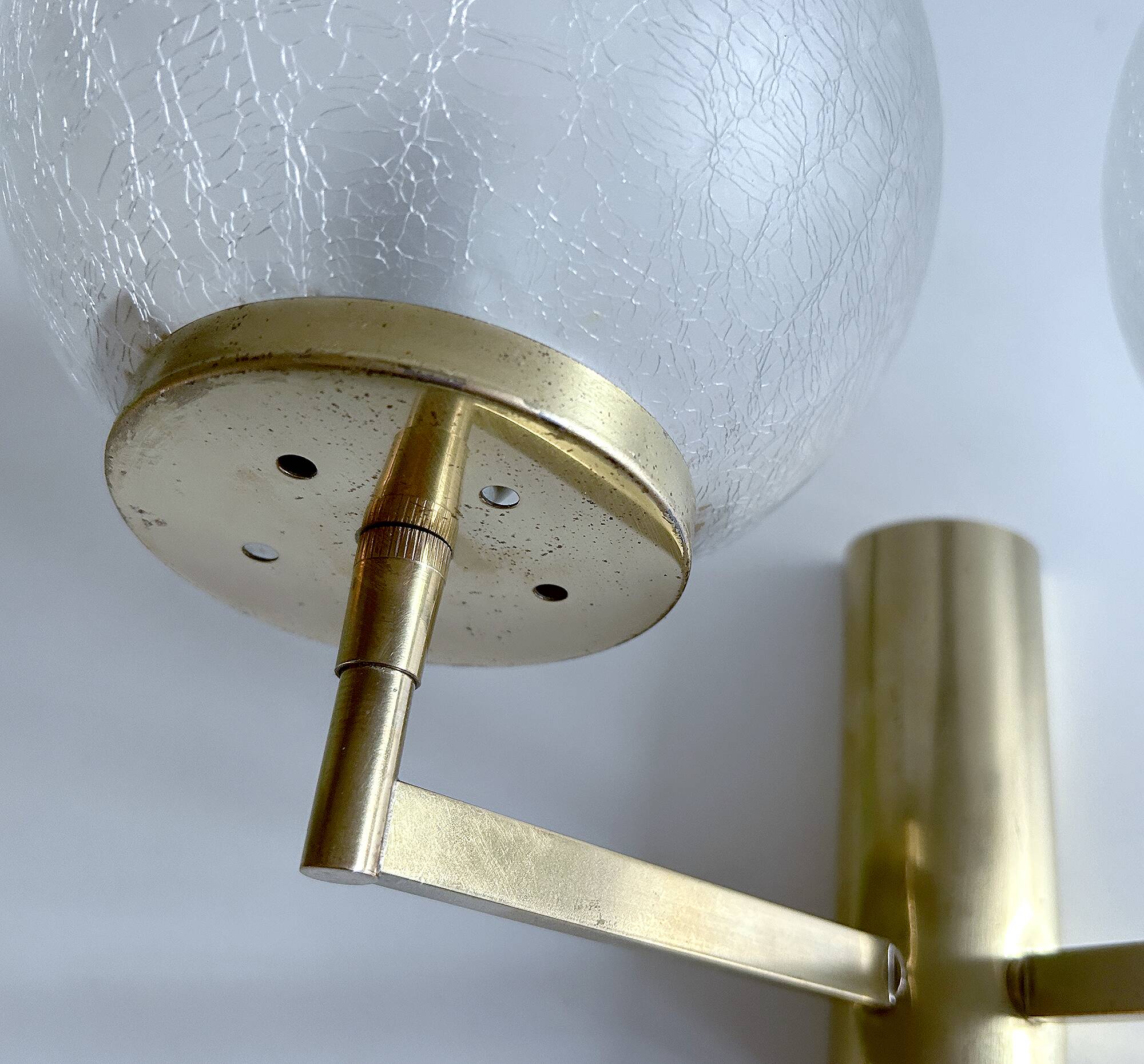 Pair Vintage Bubble Glass Wall Lights