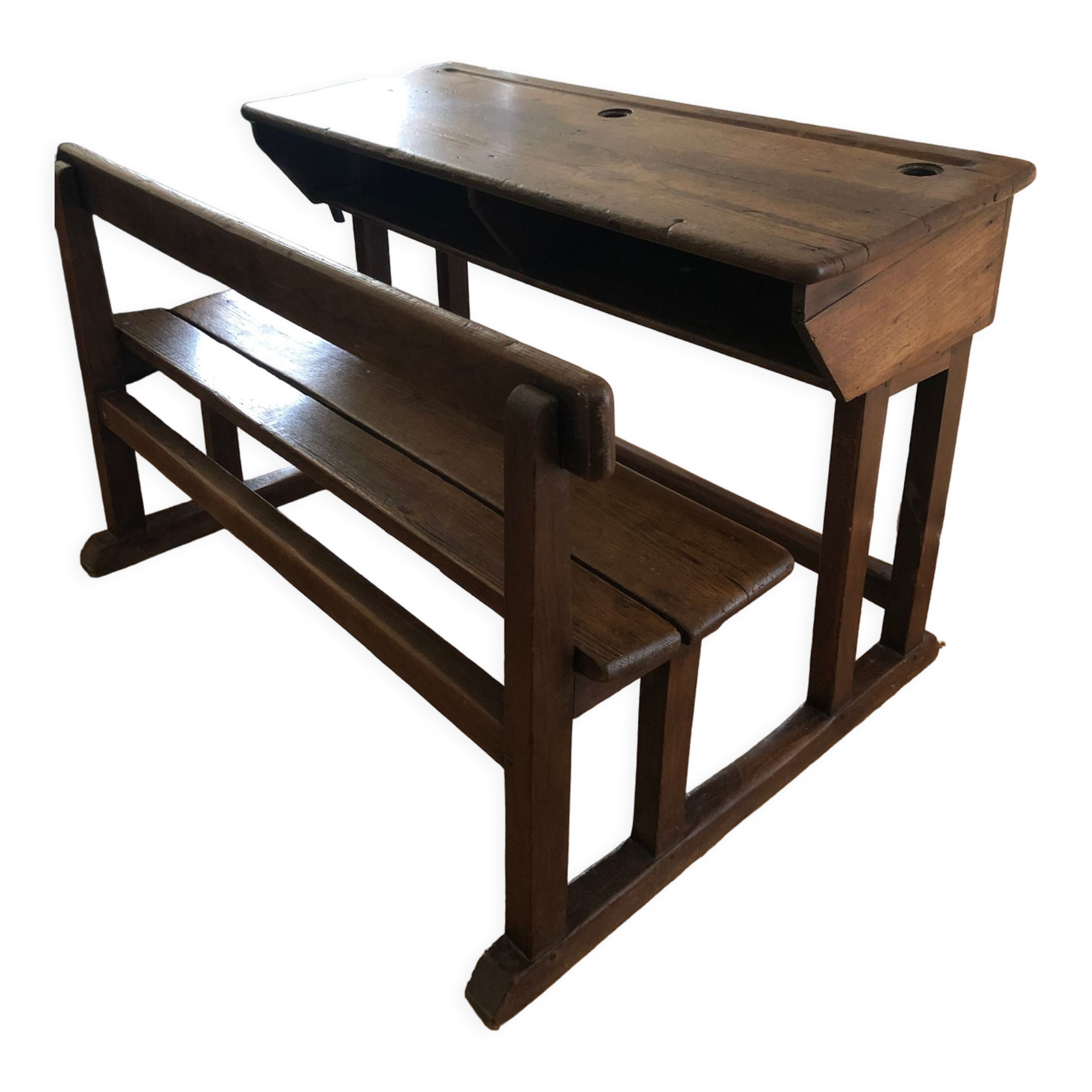 Ancien bureau d’écolier vintage