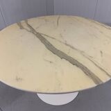 Round marble dining table with tulip foot 1960’s