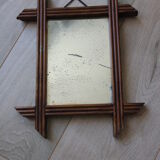 Rectangular wooden mirror 33 X 27 cm