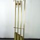 Mid-Century Brass and Wood Coat Rack. Italy 1970s